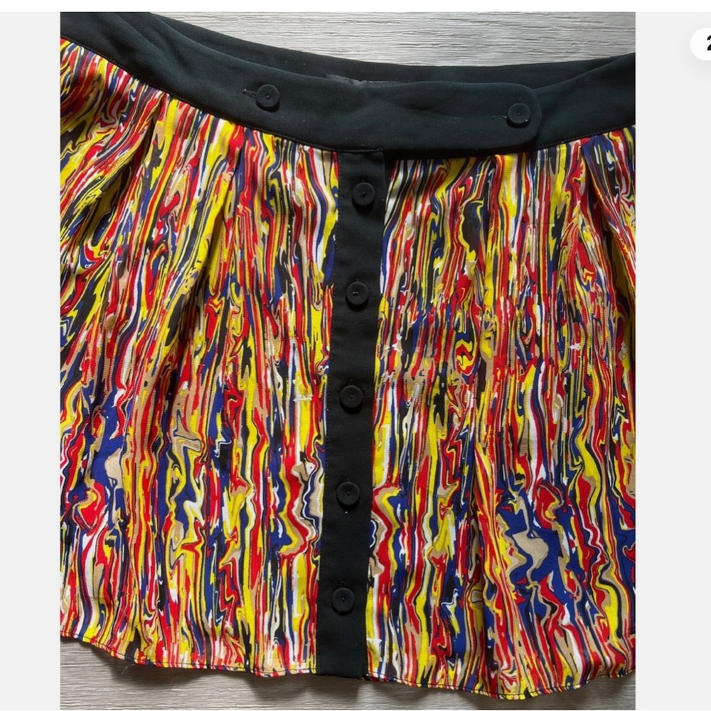 Colorful Abstract Mini Skirt - Picture 3 of 3